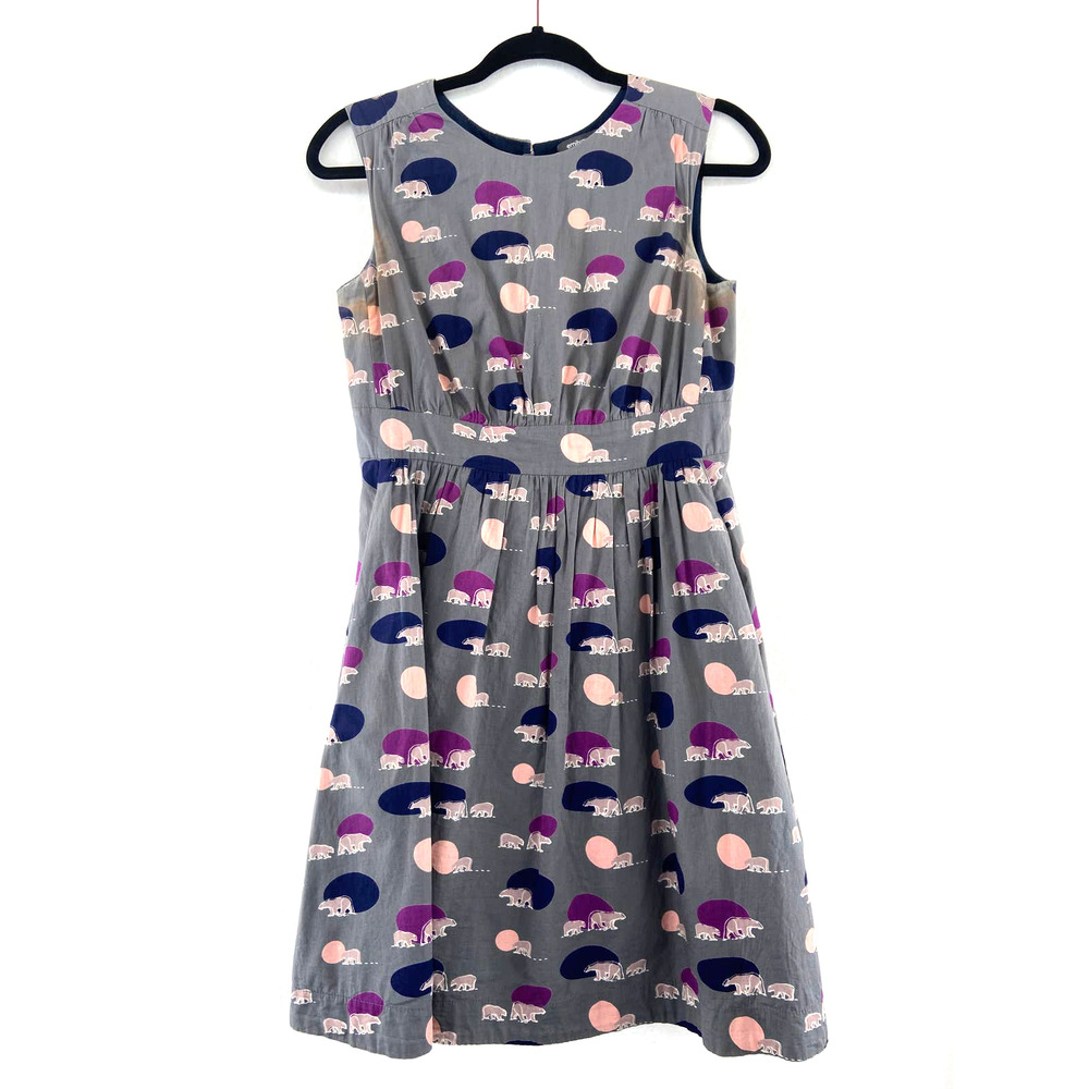 ModCloth Emily and Fin Dress Too Much Fun Dress in Polar Bear Sz Small